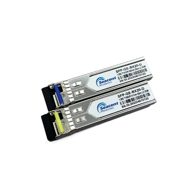 Moduł nadawczo-odbiorczy SFP 20 km 1,25 Gb / s BiDi Single LC / SC SMF 1310nm Tx 1550nm Rx FP LD