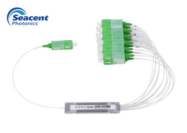 1x12 Fiber Optic Splitter PLC Doskonała jednorodność kanału ze złączem SC / APC